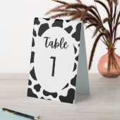 Plaque De Table Numéro de table de fête à thème vache impression s (En SItu (Tableau))