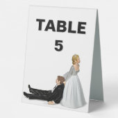 Plaque De Table Numéro de table de l'Humour mariage (Verso)