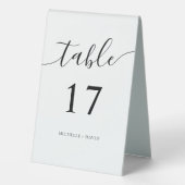 Plaque De Table Numéro de table de mariage à calligraphie classiqu (Verso)