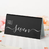 Plaque De Table Numéro de table de mariage à calligraphie noire Se (In SItu (Mariage))