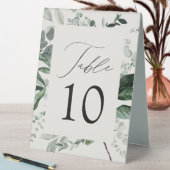 Plaque De Table Numéro de table de mariage à verdure abondante (En SItu (Tableau))