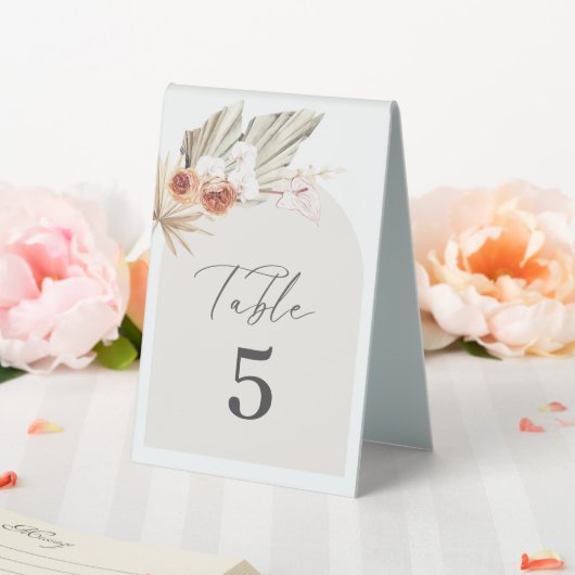 Plaque De Table Numéro de table de mariage botanique boho (In SItu (Mariage))