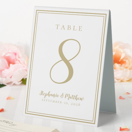 Plaque De Table Numéro de table de Mariage customisé Simple Chic G (In SItu (Mariage))
