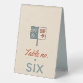 Plaque De Table numéro de table de mariage de plage (Verso)