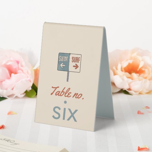 Plaque De Table numéro de table de mariage de plage (In SItu (Mariage))