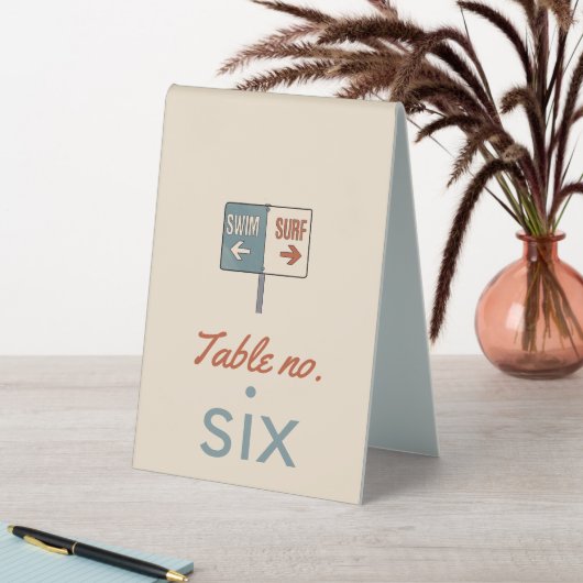 Plaque De Table numéro de table de mariage de plage (En SItu (Tableau))