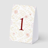 Plaque De Table Numéro de table de mariage élégant (Verso)