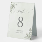 Plaque De Table Numéro de table de mariage en acrylique Modern Sag (Recto)