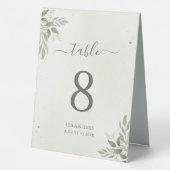 Plaque De Table Numéro de table de mariage en acrylique Modern Sag (Verso)