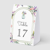 Plaque De Table Numéro de table de mariage en forme d'arche avec p (Verso)