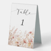 Plaque De Table Numéro de table de Mariage Fleur sauvage rougissan (Recto)