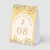 Plaque De Table Numéro de Table de Mariage Floral aux Fleurs Sauva (Verso)
