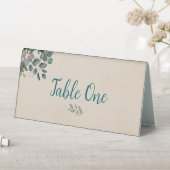 Plaque De Table Numéro de table de mariage floral Sage Blush (En SItu (Tableau))