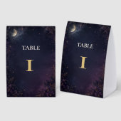 Plaque De Table Numéro de table de mariage gothique céleste éditab (Recto/verso)