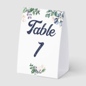 Plaque De Table Numéro de table de mariage Harmonie Fleur Sauvage (Verso)