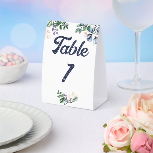 Plaque De Table Numéro de table de mariage Harmonie Fleur Sauvage (Insitu (mariage))