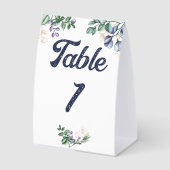 Plaque De Table Numéro de table de mariage Harmonie Fleur Sauvage (Recto)