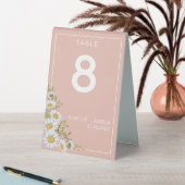 Plaque De Table Numéro de table de mariage moderne avec fleurs de  (En SItu (Tableau))