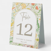 Plaque De Table Numéro de table de mariage Prairie Fleurie (Verso)