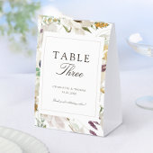 Plaque De Table Numéro de table de mariage printanier moderne