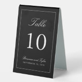 Plaque De Table Numéro de table de mariage simple et élégant (Recto)