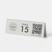 Plaque De Table Numéro de table de restaurant QR Code Scan pour co (Verso)