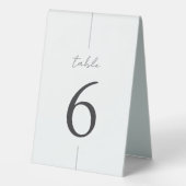 Plaque De Table Numéro de table de script minimal moderne (Verso)