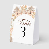Plaque De Table Numéro de table demi-arc bohème esthétique moderne (Verso)
