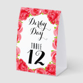 Plaque De Table Numéro de table Derby Roses Rouges (Recto)