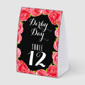 Plaque De Table Numéro de table Derby Roses Rouges (Recto)