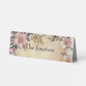 Plaque De Table Numéro de table du cadre floral Renaissance (Verso)