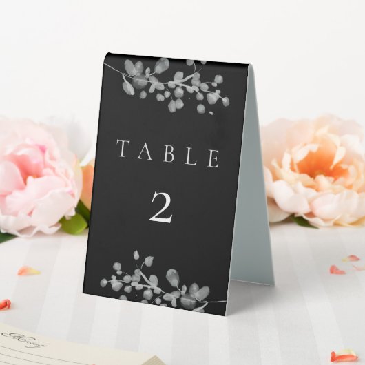 Plaque De Table Numéro de table du Mariage de laque noire (In SItu (Mariage))