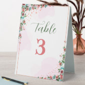 Plaque De Table Numéro de table du Mariage floral (En SItu (Tableau))