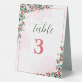 Plaque De Table Numéro de table du Mariage floral (Verso)
