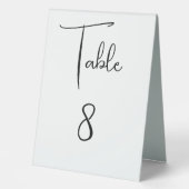 Plaque De Table Numéro de table du script de la fête de mariage mo (Recto)