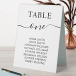 Plaque De Table Numéro de table du tableau de mariage simple et él<br><div class="desc">Numéro de table du tableau de mariage simple et élégant</div>
