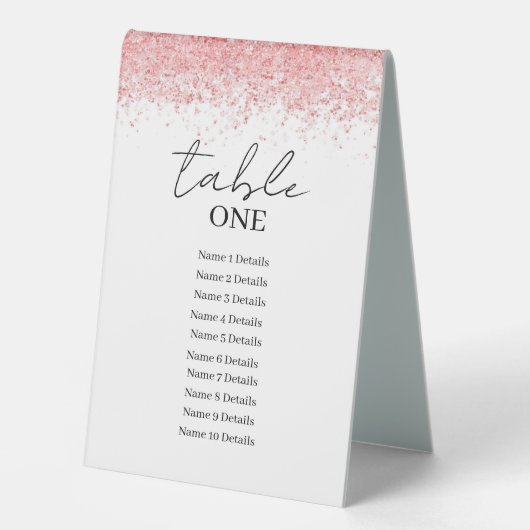 Plaque De Table Numéro de table du tableau de siège mariage Ajoute (Recto)