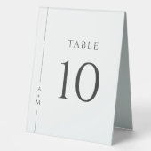 Plaque De Table Numéro de table élégant classique blanc simple (Recto)