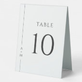 Plaque De Table Numéro de table élégant classique blanc simple (Verso)