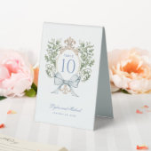 Plaque De Table Numéro de table Elegant Leaf Crest (In SItu (Mariage))