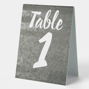 Plaque De Table Numéro de table en tôle galvanisée