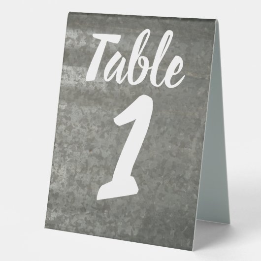 Plaque De Table Numéro de table en tôle galvanisée (Recto)