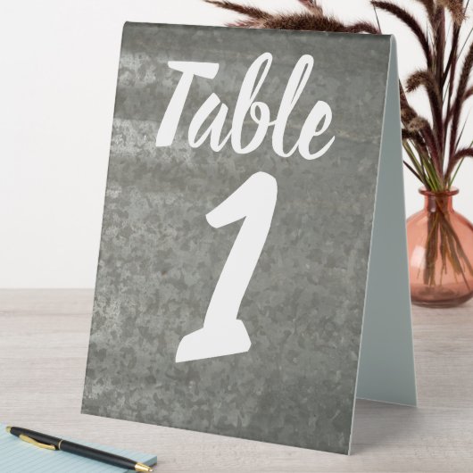 Plaque De Table Numéro de table en tôle galvanisée (En SItu (Tableau))