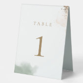 Plaque De Table Numéro de table Eucalyptus Or Végétal (Recto)