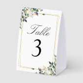 Plaque De Table Numéro de table feuille de eucalyptus botanique él (Verso)
