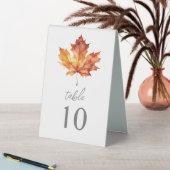 Plaque De Table Numéro de table Feuille de Mariage d'automne (En SItu (Tableau))