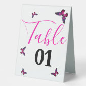 Plaque De Table Numéro de table Fluttering Fun (Recto)