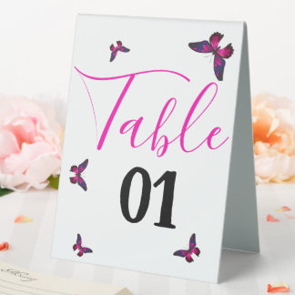 Plaque De Table Numéro de table Fluttering Fun