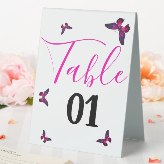 Plaque De Table Numéro de table Fluttering Fun (In SItu (Mariage))