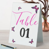 Plaque De Table Numéro de table Fluttering Fun (En SItu (Tableau))